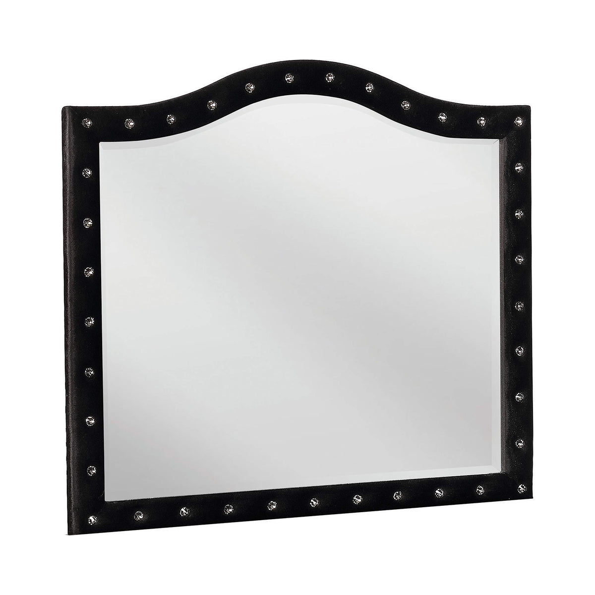 Coaster Furniture Deanna Mirror Black Velvet Metallic 206104