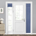 Homeideas 100% Blackout Sidelight Curtains For Front Door, Side Door Window Curtains, Front Door Curtains For Small Window, Thermal Insulated Door Window Covering, (1 Panel, W12 X L54, Stone Blue)