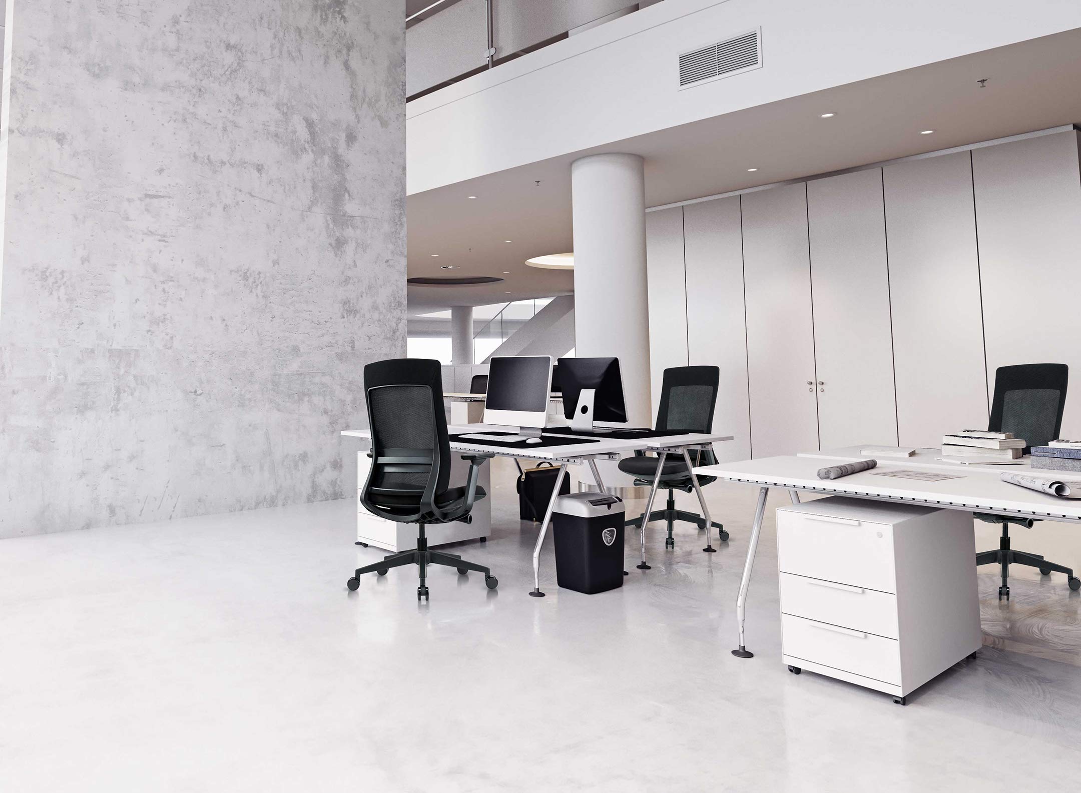 Ergohuman Elevate Black Mesh Back With Black Fabric Seat, Weight Balance, Tilt And Height Adjustment, Office Desk Chair (Black Frame)