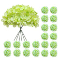 Cherica 20 Pcs Green Hydrangea Artificial Flowers Bulk, Faux Hydrangea Flowers Heads, Artificial Fake Silk Hydrangea Flowers wit
