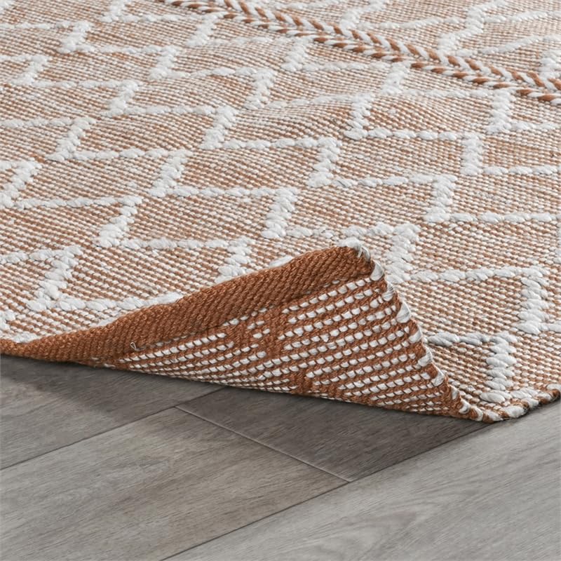 Kosas Home Sonora 24 X 36 Polyester Fabric Accent Rug In Terracotta/Ivory