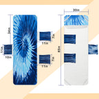 Ruikyhom Lounge Chair Towel Cover, Tie Dye Style Chaise Lounge Cover, Beach Chair Covers With Pockets For Pool Sunbathing Beach