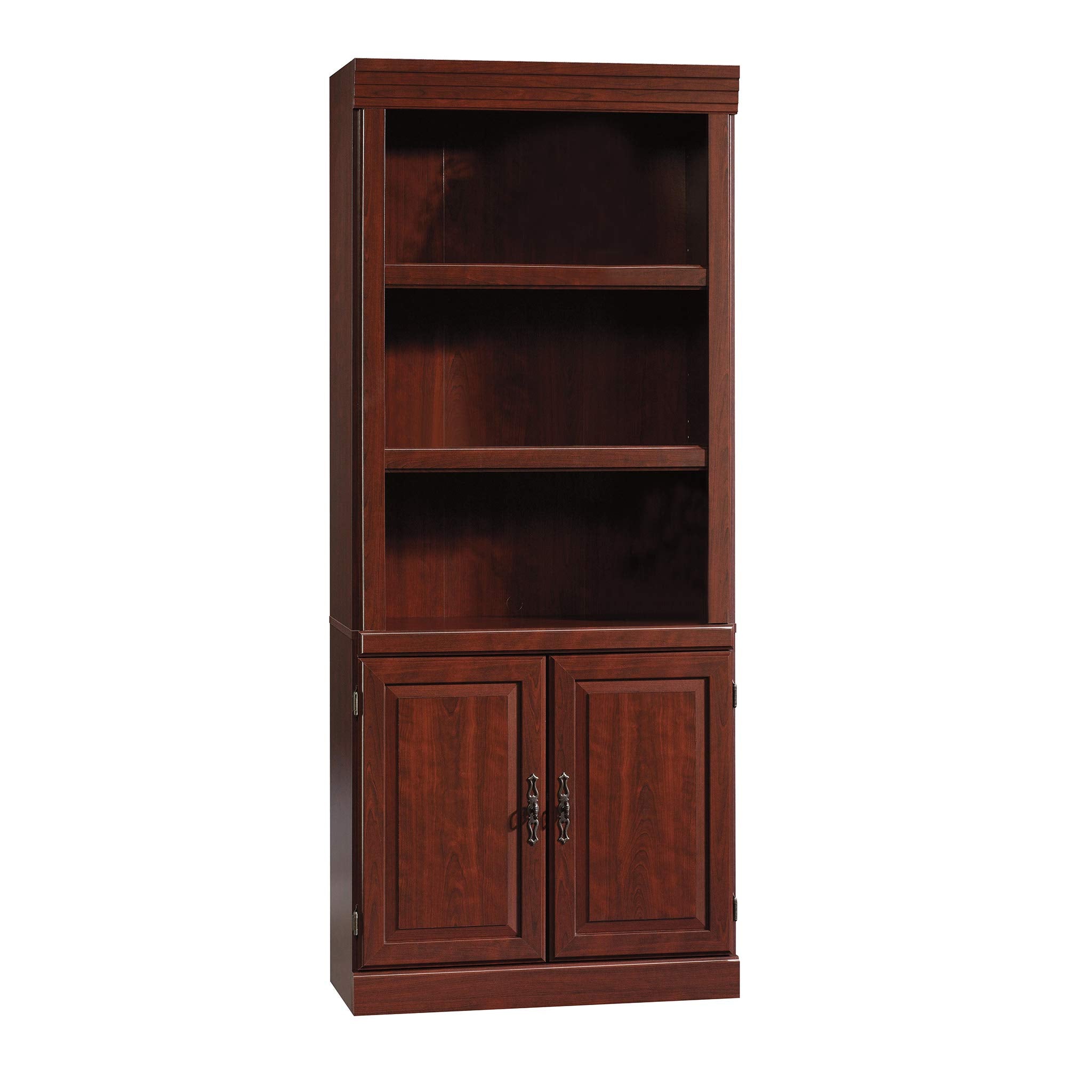 Sauder Heritage Hill Library with Doors/Book Shelf, L: 29.80 x W: 12.99 x H: 71.26, Classic Cherry finish