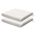 Honeycomb Outdoor Universal Seat Cushion Set, 18' X 17.5', Textured Solid Bone Outdoor Chair Cushions