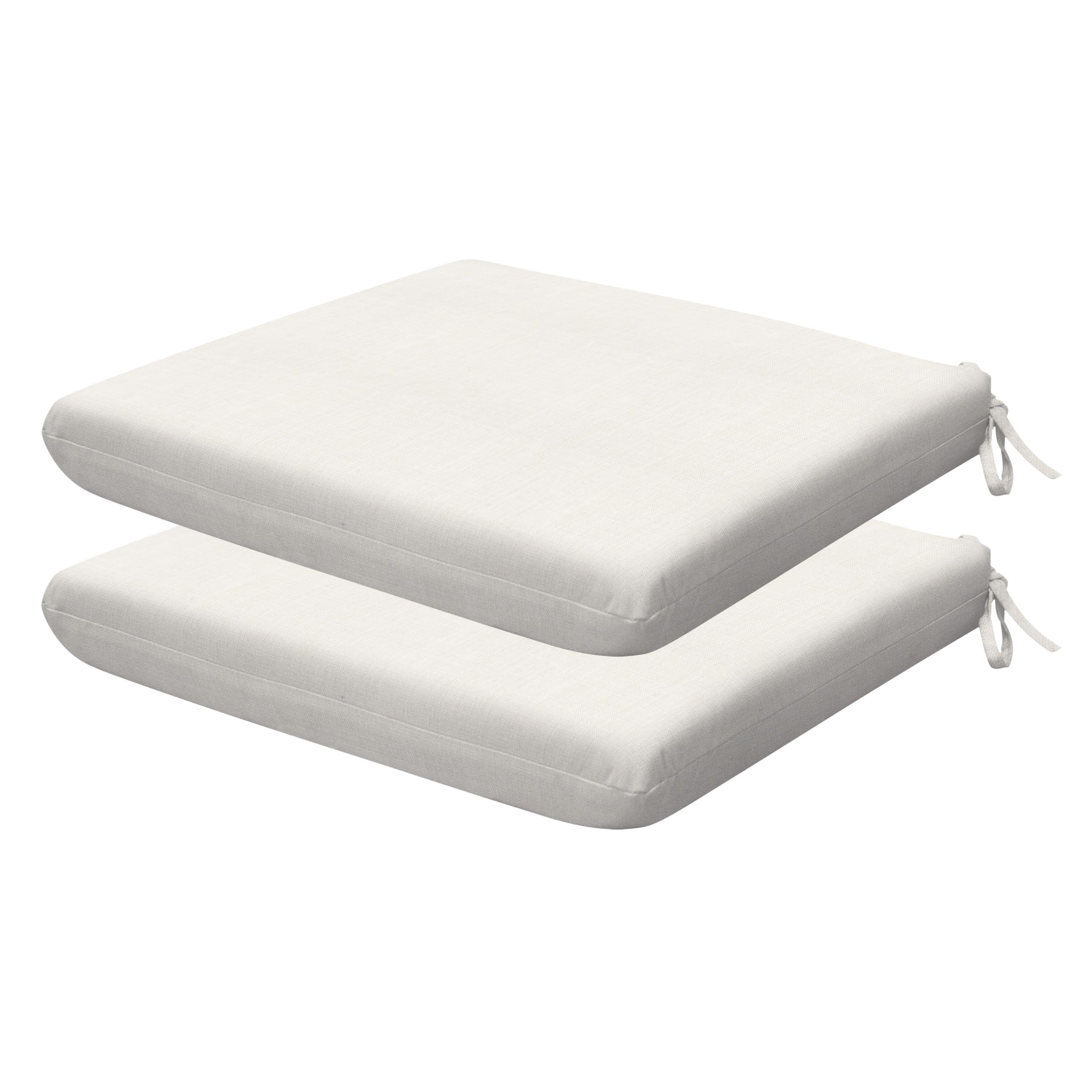 Honeycomb Outdoor Universal Seat Cushion Set, 18' X 17.5', Textured Solid Bone Outdoor Chair Cushions