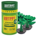 RRTPPT Citronella Incense Cones with 2 Ceramic Dishes | Made with Plant-Based Ingredients | Citronella Oil | Lemongrass Oil | Ro