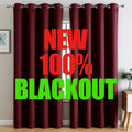 G2000 100% Blackout Curtains For Bedroom Living Room Curtains 95 Inches Long Burgundy Red Curtains Room Darkening Window Grommet