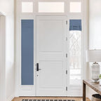 Nicetown Front Door Side Window Curtain For Kitchen, Farmhouse Style Front Back Door Window Shade For Living Room, Thermal Insulated Privacy Tie Up Shade, 1 Pc, Stone Blue, 12W X 72L