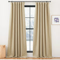 NICETOWN 100% Polyester Living Room Curtains & Drapes, Pinch Pleated Room Darkening Light Blocking Curtains Sound Reducing & The