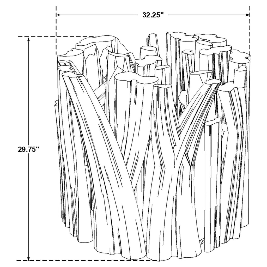 Coaster Asbury Farmhouse Wood Dining Table Base in Natural Light Brown