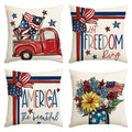 Avoin Colorlife America The Beautiful Let Freedom Ring Throw Pillow Covers, 18 X 18 Inch Freedom 4Th Of July Independence Memori