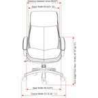 Lorell Executive Leather Big & Tall Chair