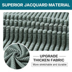 4 Piece Sofa Covers For 3 Cushion Couch Sofa Slipcover Soft Couch Cover For Dogs-Washable Sofa Furniture Covers With 3 Individual Cushion Covers, Feature Jacquard Fabric (3 Cushion Sofa, Dark Cyan)