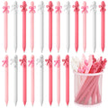 Sayglossy 20 Pcs Multicolor Bow Ballpoint Pens Coquette Aesthetic Retractable Bowknot Black Ink Pen Butterfly Bow Party Favor Gi