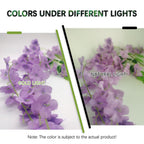 12 Pack Light Purple Wisteria Hanging Flowers Garland, 3.77 Ft Light Purple Artificial Wisteria Flower Vines, Fake Light Purple