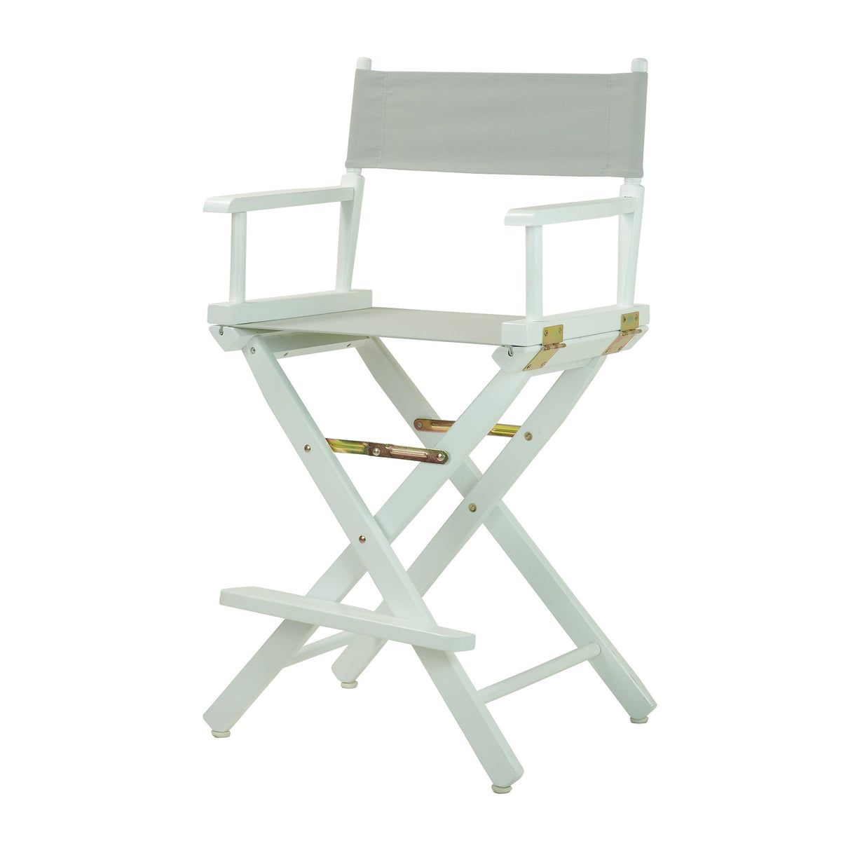 Casual Home 24&quot; Director'S Chair White Frame With Grey Canvas, Counter Height