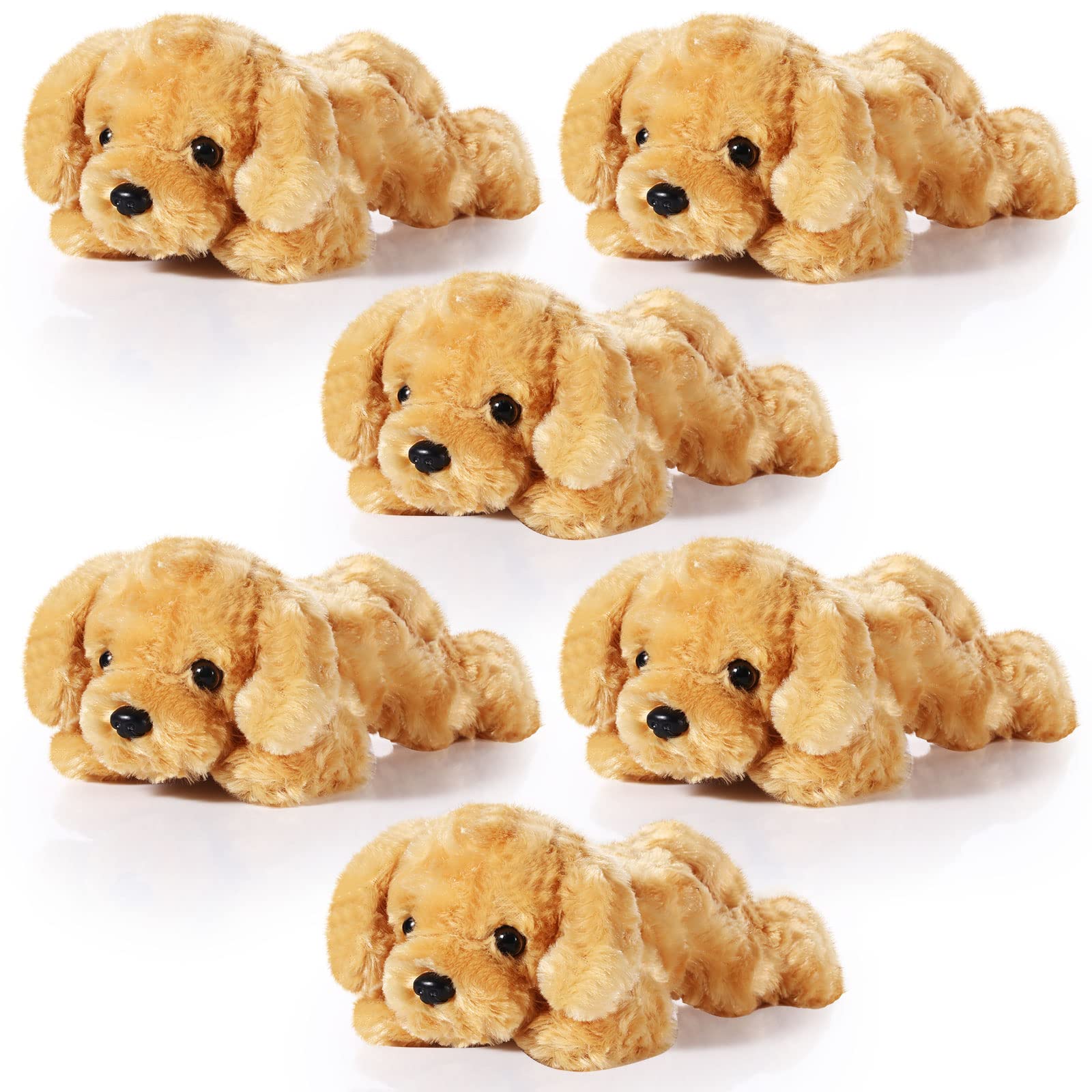 6 Pcs 8 Inch Dog Stuffed Animal Plush Cute Soft Puppy Plush Dog Pillow Toy Fluffy Puppy Set For Kids Girls Baby Shower Birthday
