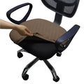Melaluxe Stretch Jacquard Office Chair Cover, Removable Washable Desk Chair Cover Rotating Chair Seat Slipcover, Brown
