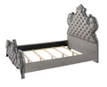 ACME Furniture Fully Upholstered Queen Size Bed, Gray Velvet