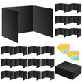 18 Pack Black Desk Dividers for Students, Privacy Shields Folder for Students, Durable & Waterproof Plastic Study Board, Classro