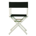 Casual Home 18" Director'S Chair White Frame With Black Canvas