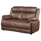Coaster Home Furnishings Ellington Upholstered Padded Arm Loveseat Dark Brown