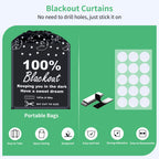Boxelfos 100% Blackout Blind Curtains Window Cover [157'' X 59'' Xxl] [Diy Cut To Any Size Or Shape] [Hook & Loop Tabs][ Portabl