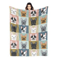 French Bulldog Blanket Gifts Super Soft Bulldog Dog Throw Blanket, Warm Cozy Fluffy Lightweight Blankets And Throws For Couch So