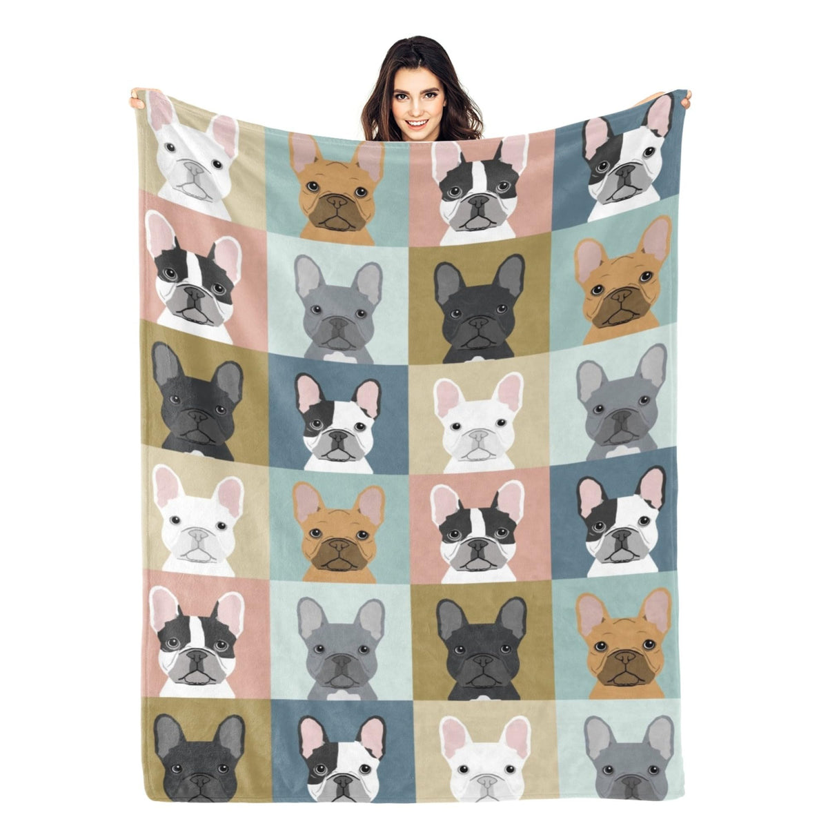 French Bulldog Blanket Gifts Super Soft Bulldog Dog Throw Blanket, Warm Cozy Fluffy Lightweight Blankets And Throws For Couch So