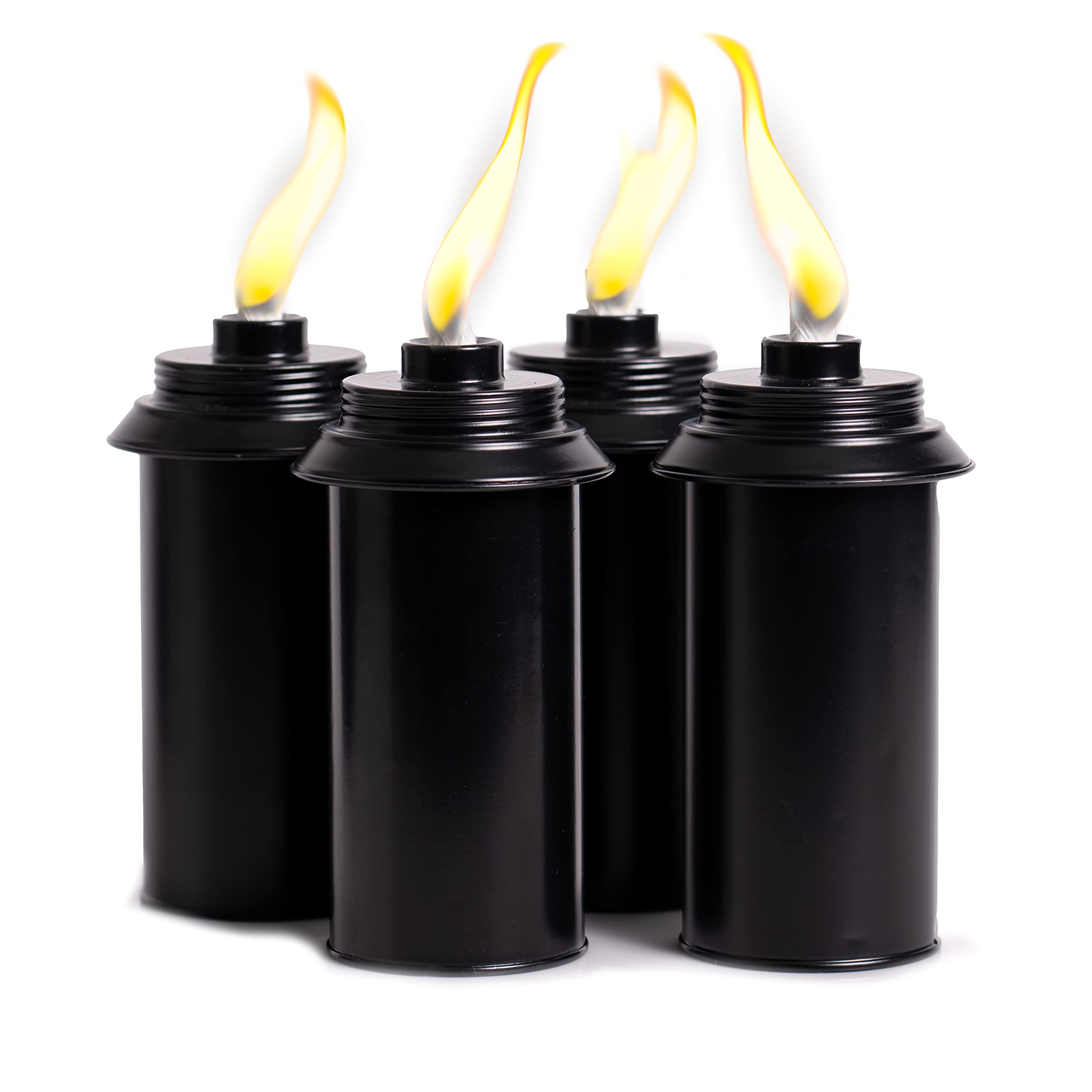 Backyadda Torch Replacement Canisters (16 oz). Compatible with Tiki Brands (Bamboo and Most Metal Styles). Easy Fill Opening. 4-