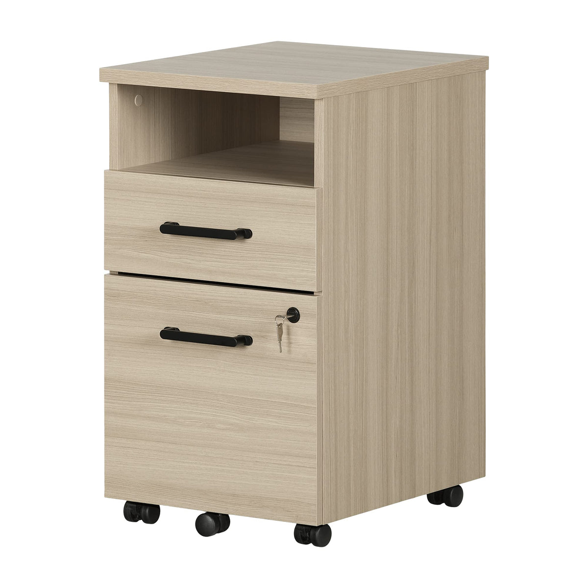 South Shore Zelia 2-Drawer Mobile File Cabinet, Vertical, Soft Elm