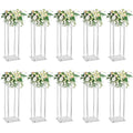 10 Pcs Acrylic Clear Vases for Wedding Centerpieces, 31.5 Tall Flower Vases, Engagement Home Party Table Decor Centerpiece Vases