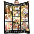 Personalized Blanket With 10 Photos Custom Blanket For Adults Kids Birthday Xmas For Dad Mom Son Daughter Family Picture Throw B