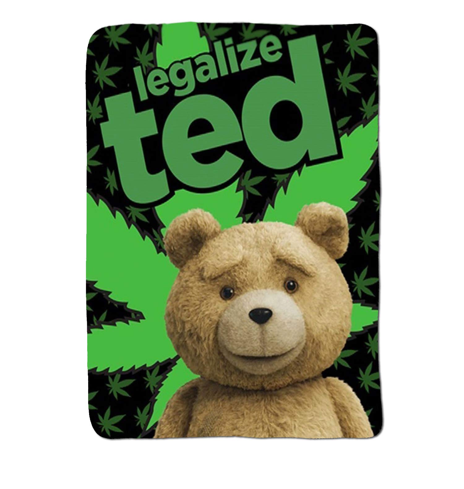 Just Funky Ted 2 Legalize Ted Lightweight Fleece Throw Blanket | 45 X 60 Inches