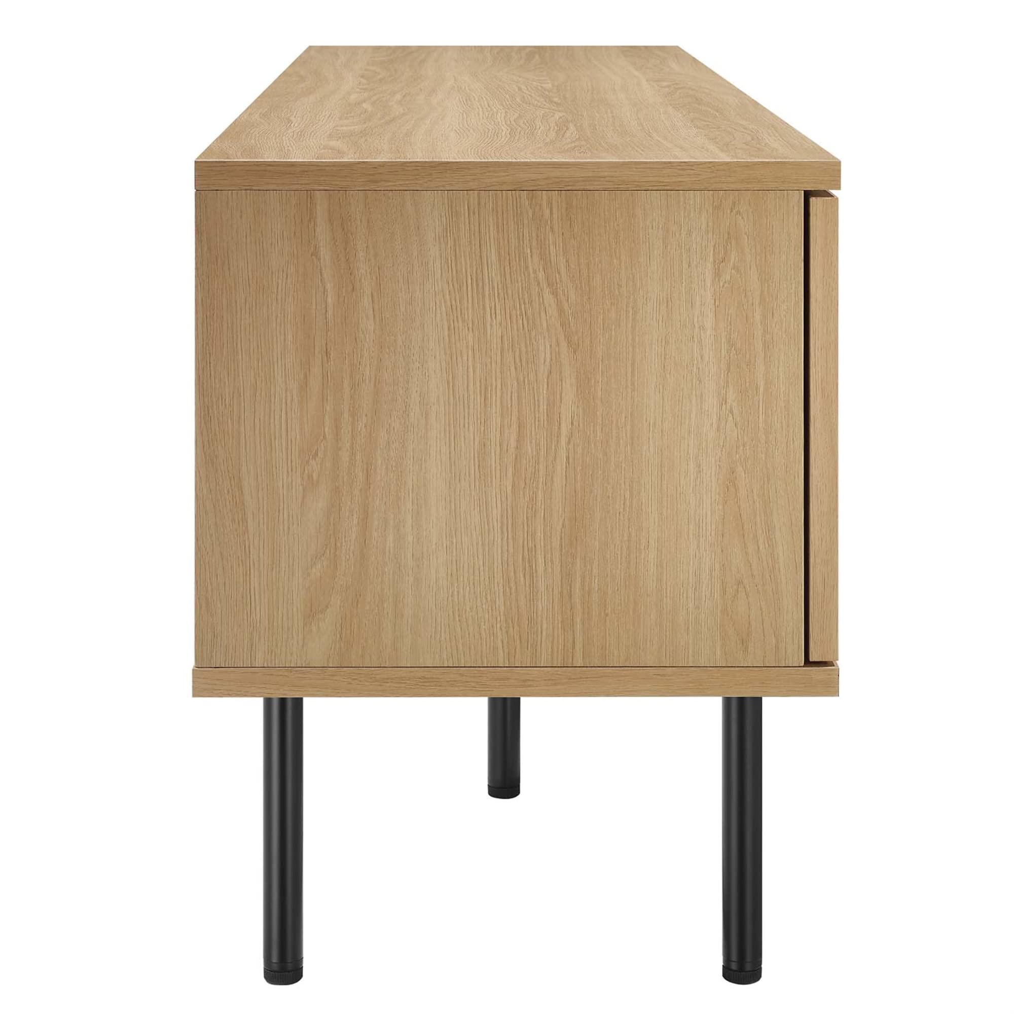 Modway Cambria Rattan and Particleboard TV Stand for TVs up to 60" in Oak