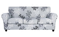 Searchi Stretch Sofa Cover Printed Couch Cover, Floral Pattern 4 Pieces Sofa Slipcover With 3 Separate Cushion Cover, Washable Furniture Protector For Living Room(Sofa, Leaf Pattern)