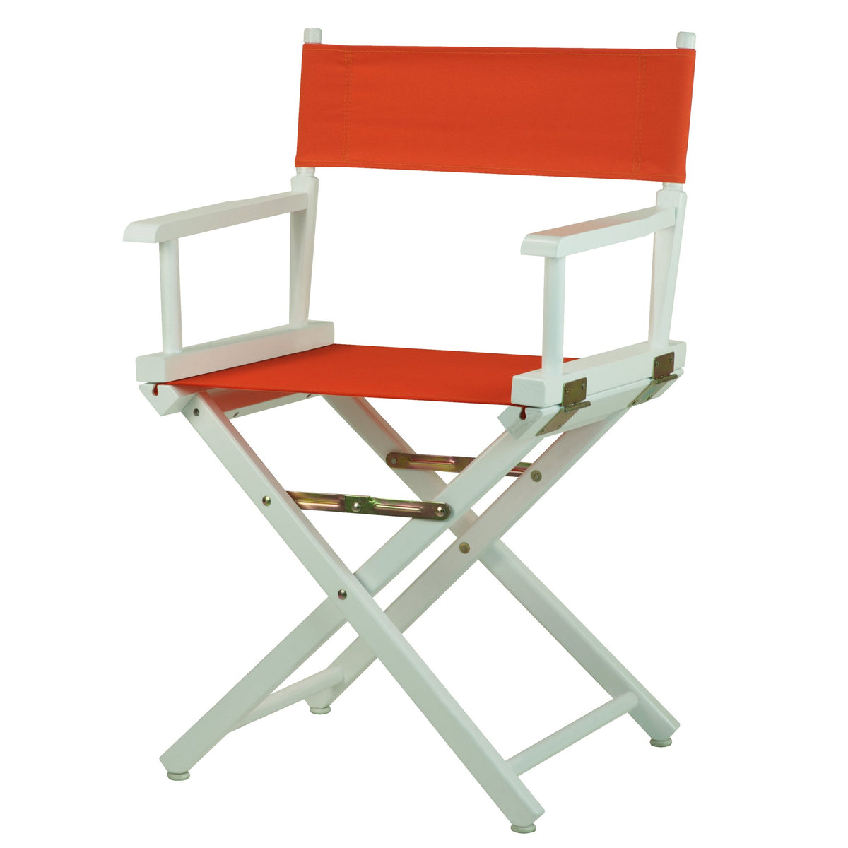 Casual Home 18&quot; Director'S Chair White Frame With Orange Canvas