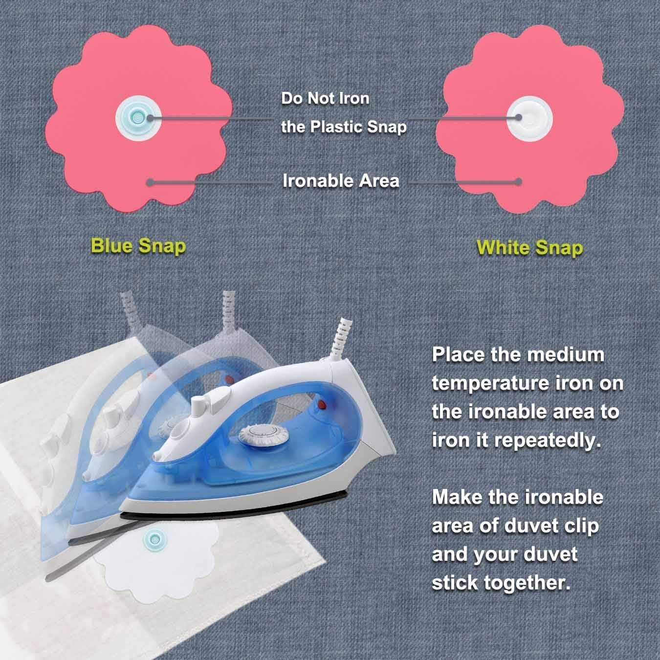 16 Pcs Of Hx Aurize Duvet Snaps, Prevents Comforter From Shifting Inside Duvet Cover