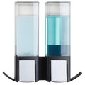 Better Living Products Clever Double Shower Dispenser 2, Shampoo and Soap Dispenser, 2 x 17 fl. oz. Black, 8.13 x 3.5 x 8.25