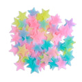 AM AMAONM 100 Pcs Colorful Glow in The Dark Luminous Stars Fluorescent Noctilucent Plastic Wall Stickers Murals Decals for Home 