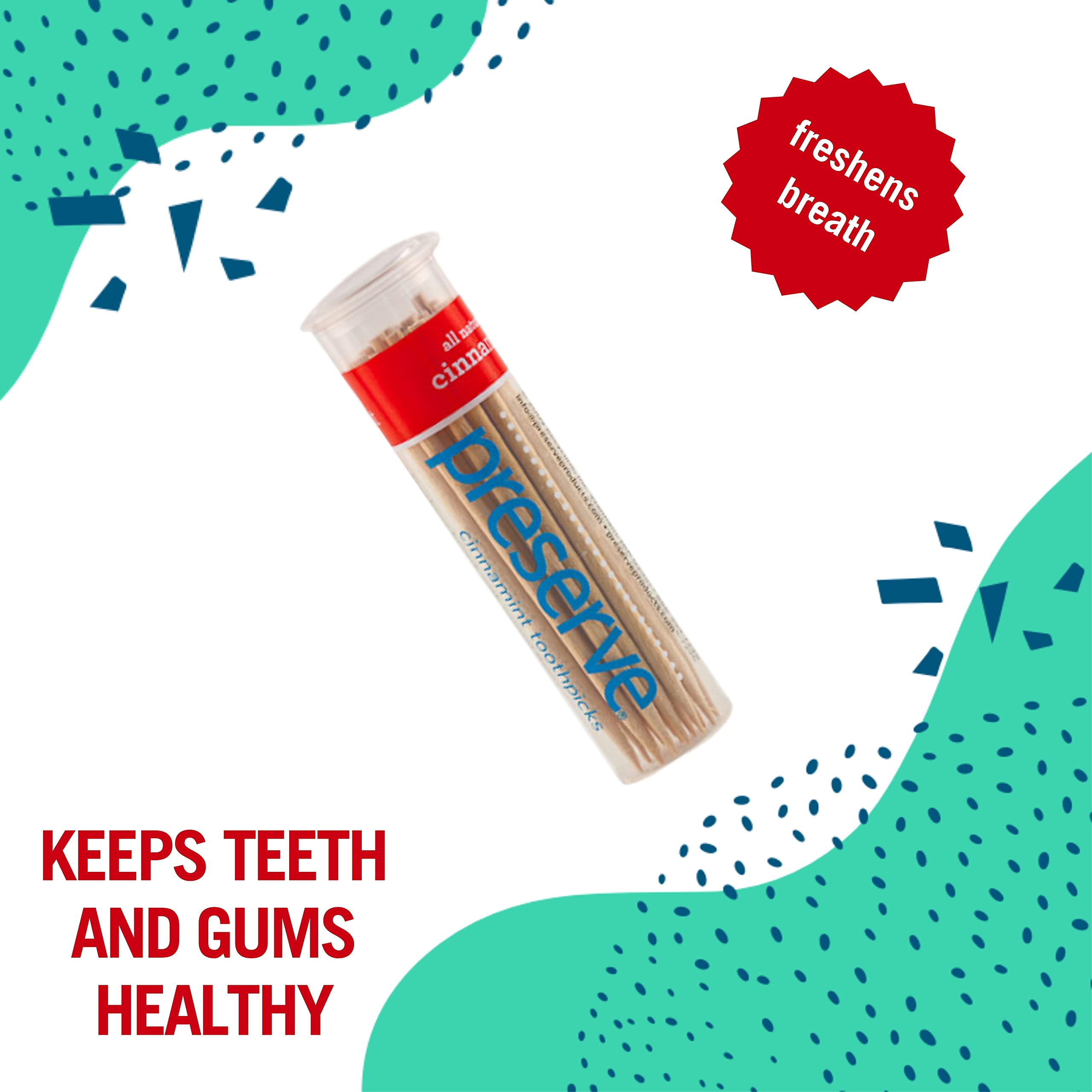 Preserve Toothpicks, Cinnamint, 24 Canisters