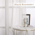 Nicetown Sheer Window Curtains 72 Inches Long, Silver Grommet Light Filtering Window Drapes Airy & Breathable Living Room Voile