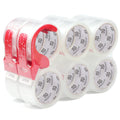 Roseup 12 Rolls Clear Packing Tape With 2 Dispenser, Heavy Duty Packaging Tape Designed For Moving Boxes, Shipping, Office, 2 In