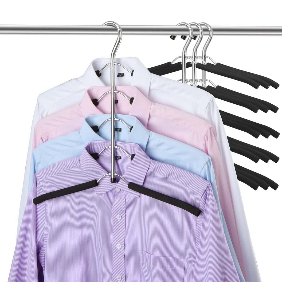 DOIOWN Blouse Tree Hangers Clothes Hangers Non Slip Space Saving Stainless Steel Shirt Hangers Sweater Hangers Coats Hangers Clo