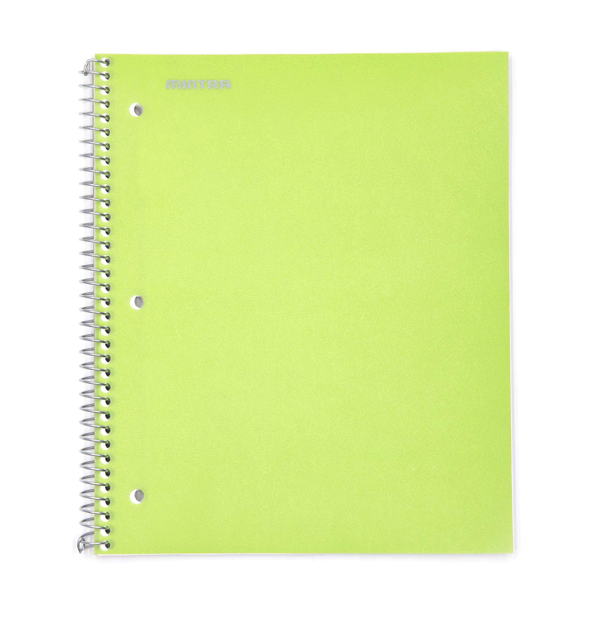 Mintra Office Durable Spiral Notebooks, 1 Subject, (Green, 4X4 Graph 1Pk), 100 Sheets, Poly Pocket, Moisture Resistant Cover, Sc