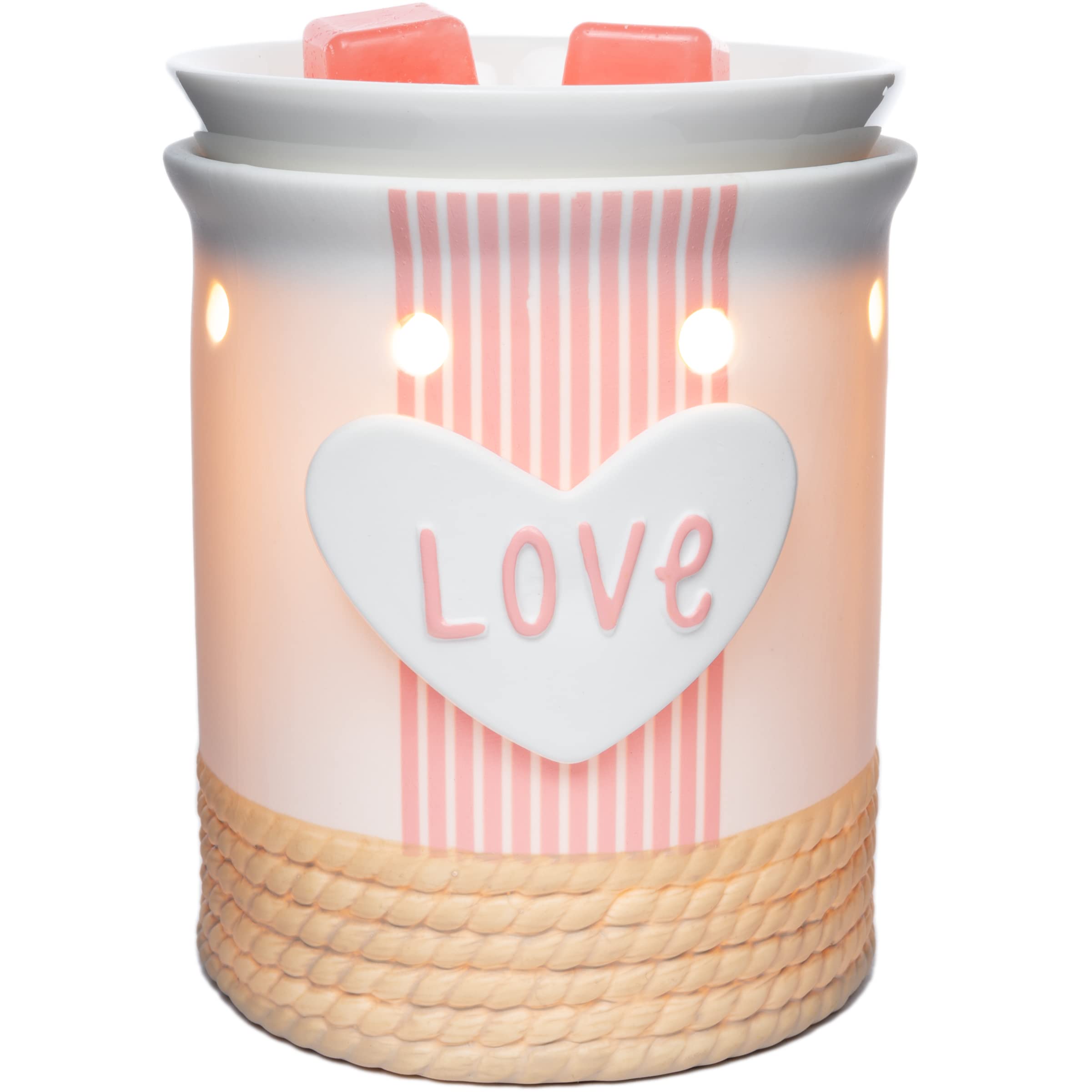 Scentsationals Wax Melt Warmer, Wax Warmer for Scented Wax Melts - Romance Collection Valentines Day Love - Candle Wax Melter fo