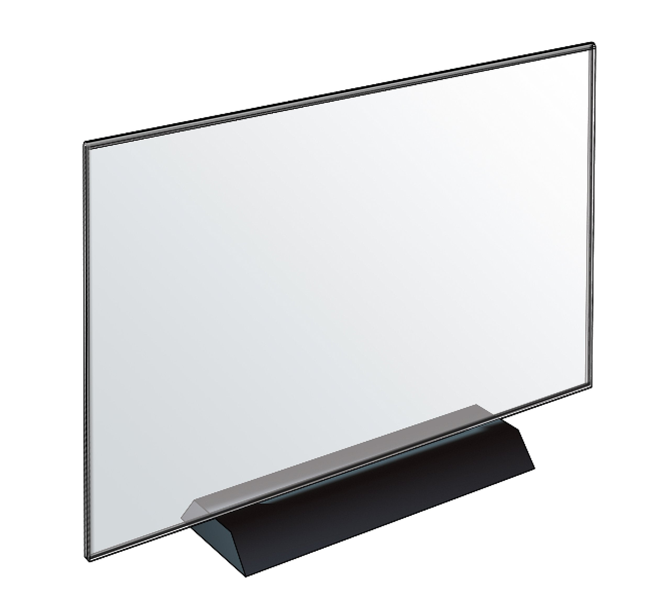 Azar Displays 108804 Acrylic Frame Sign Holder On Black Base, 11'' X 8.5'' Pack Of 2