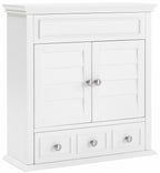 Crosley Furniture Lydia Wall Mounted Bathroom Storage Medicine Cabinet With A Drawer And Shelves, White