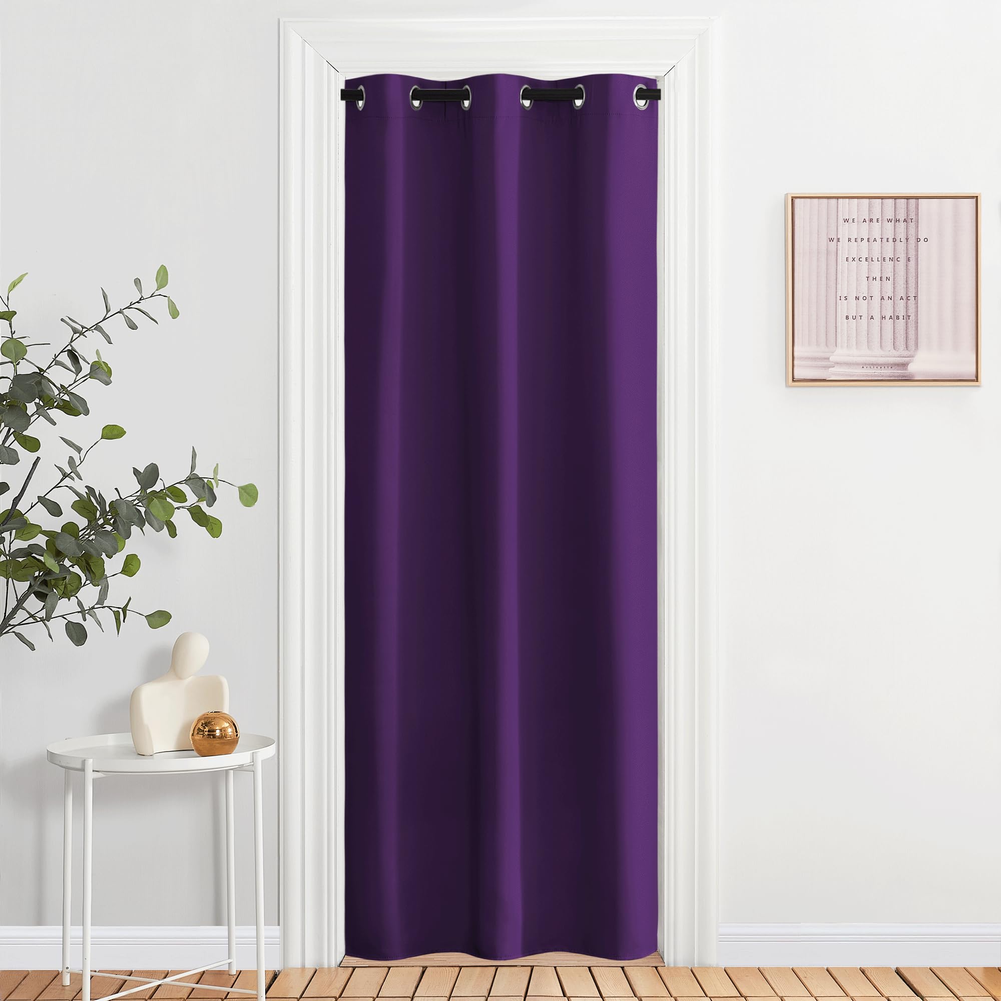 Nicetown Energy Saving Blackout Darkening Drape, Triple Weave Home Decoration Thermal Insulated Solid Ring Top Blackout Curtain/Drape For Bedroom(1 Panel, 42 X 84 Inch, Royal Purple)