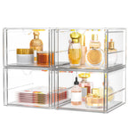 Caktraie Versatile Acrylic Makeup Organizer, Drawer Organizer - Transparent Desktop Storage For Cosmetics, Office Supplies & Mor